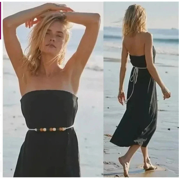 NWT Free People Peyton Maxi Tube Dress Black Size Large - Picture 2 of 11